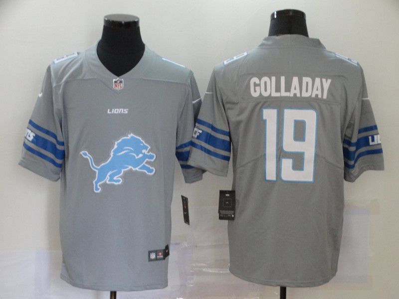 Men Detroit Lions #19 Colladay Grey Nike Team logo fashion NFL Jersey->detroit lions->NFL Jersey